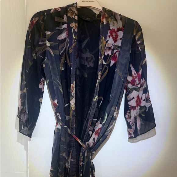 All Saints Other - All Saints Gray Floral Robe